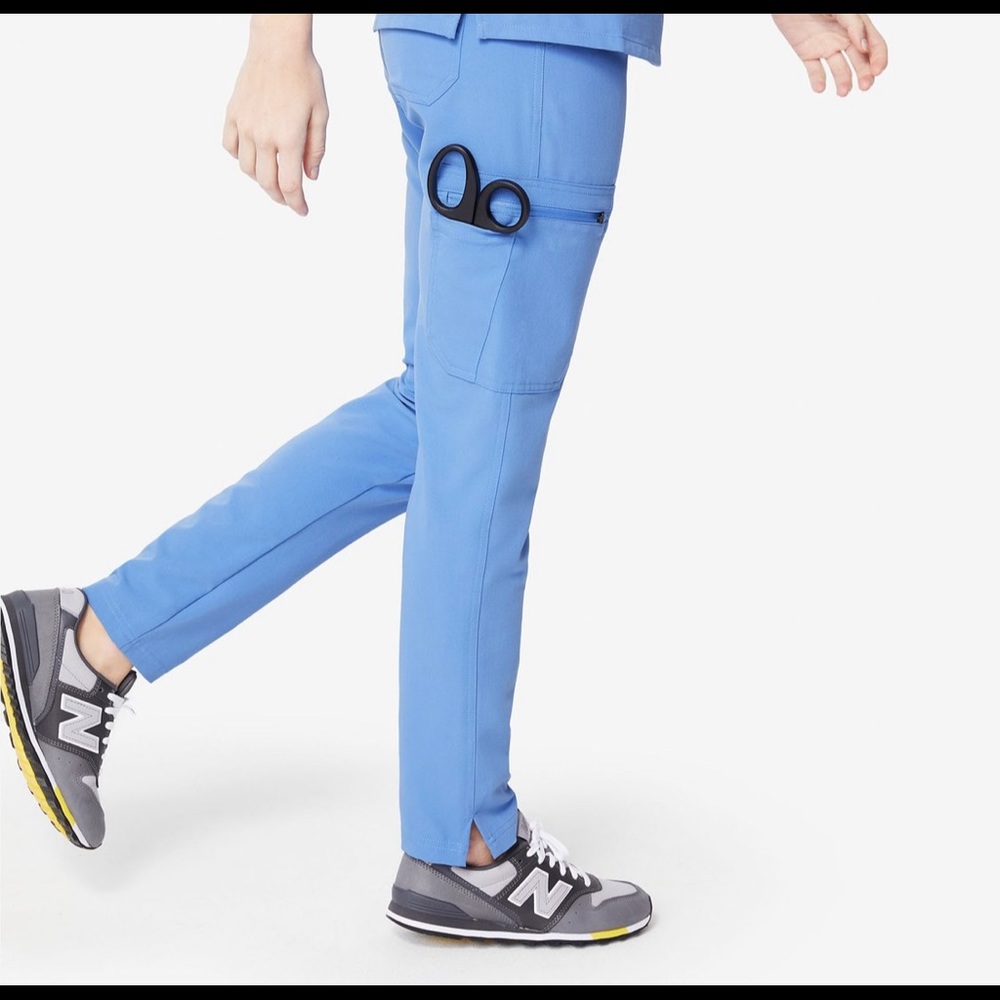 Figs Yola XS Scrub Pants - Ceil Blue